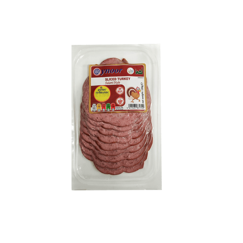 Aynoor Sliced Turkey Salami Style 150 G