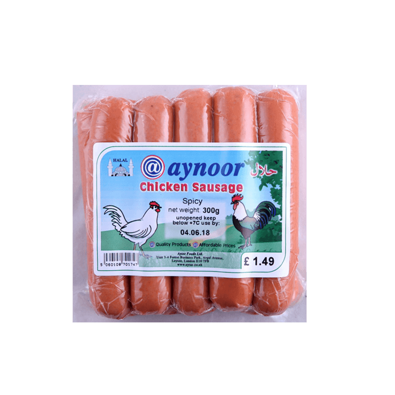 Aynoor Spicy Chicken Sausage 300g