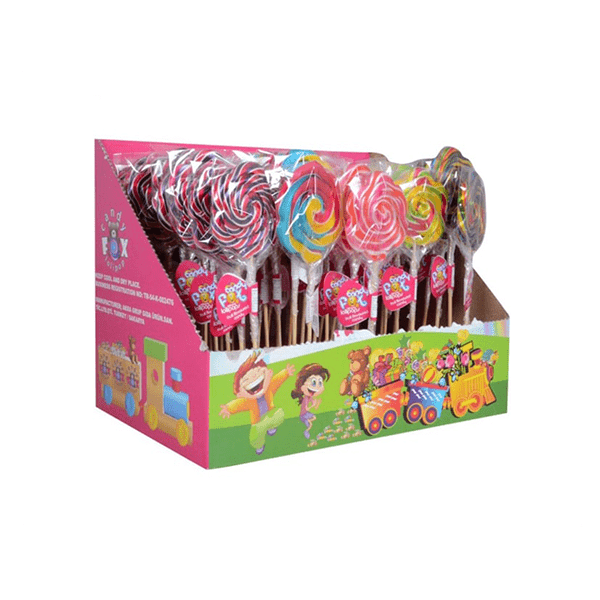 Candy Fox Lollipops Tri 50pc