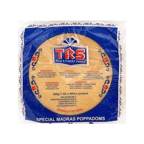 Trs Madras Papads Plain 60x200g (s4)