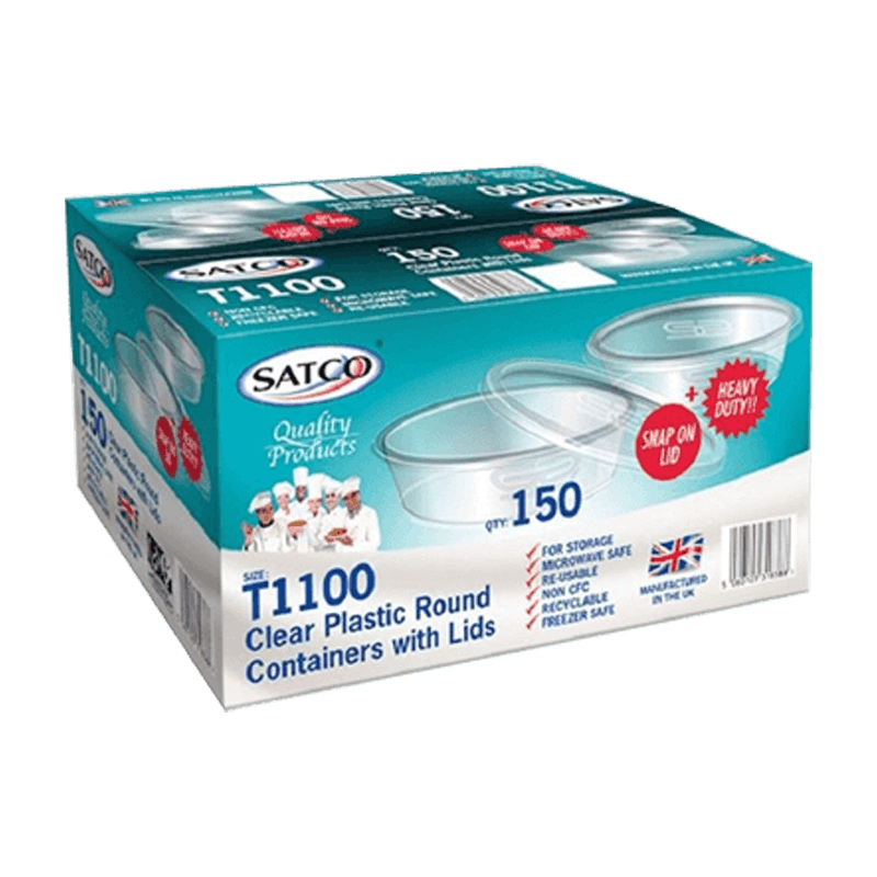Satco Micro Round Container & Lids T1100